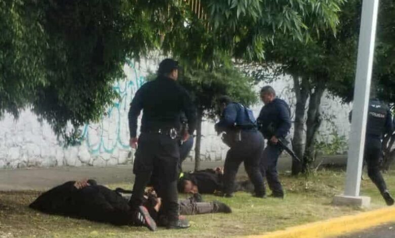 detenidos, robo de tractocamión, Cuautlancingo, persecución, San Pedro Cholula, Plaza San Diego