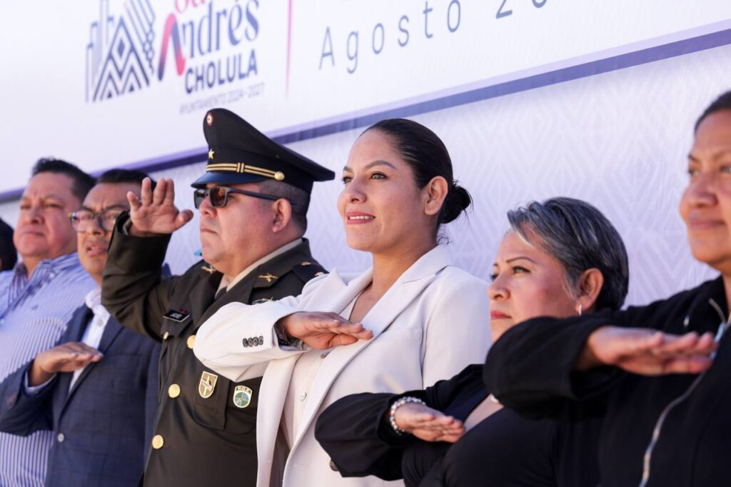 San Andrés Cholula, Lupita Cuautle, ceremonia cívica