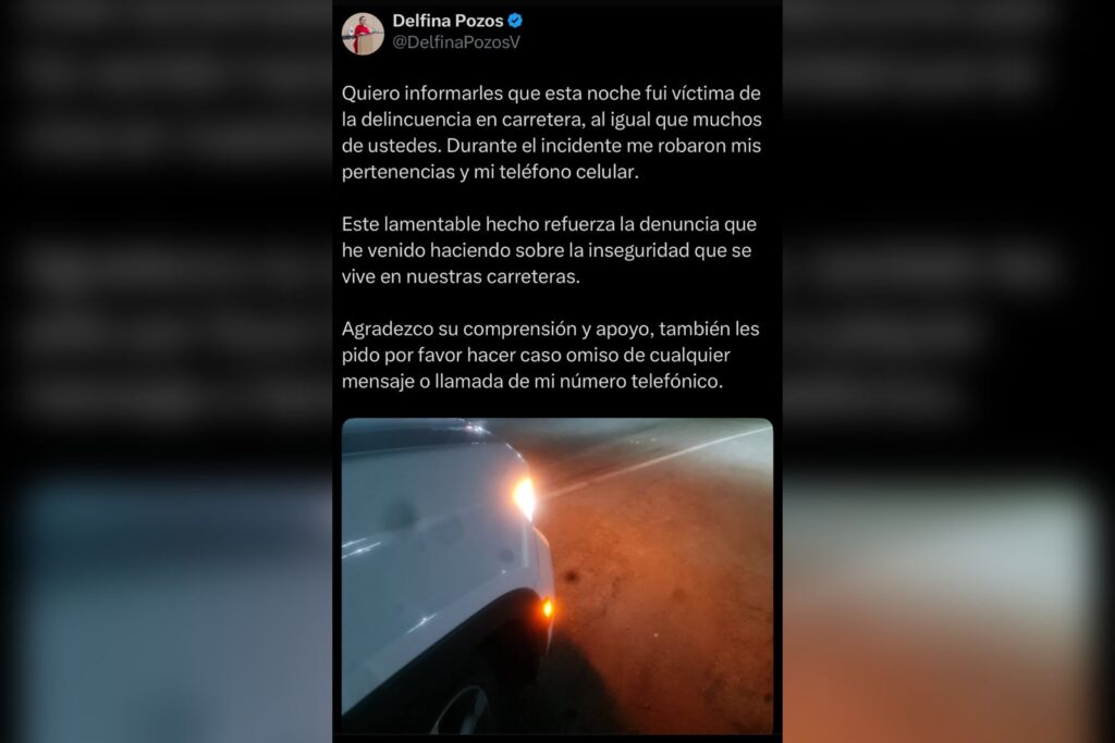 asalto carretero, Delfina Pozos, PRI, inseguridad