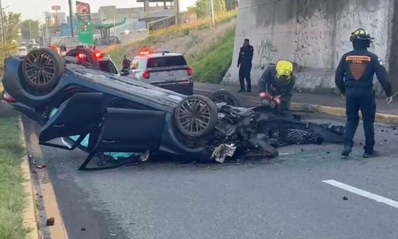 accidente, Cupra, autopista México-Puebla, carretera federal a Tlaxcala, cuerpos de emergencia, lesionado