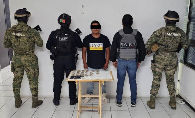 detenido, SSP, Marina, Chietla, narcomenudista, El Kaikas