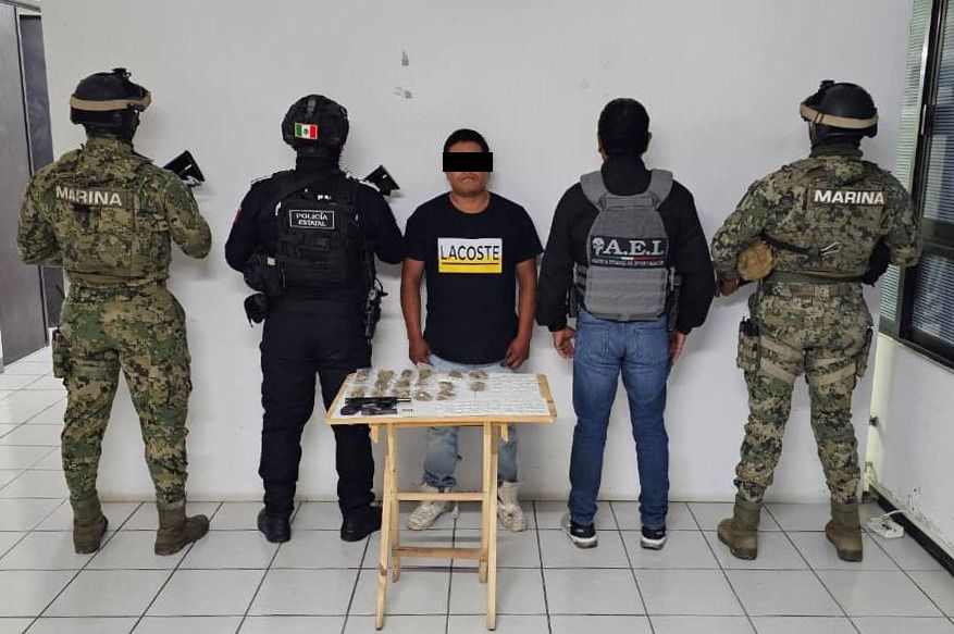 detenido, SSP, Marina, Chietla, narcomenudista, El Kaikas