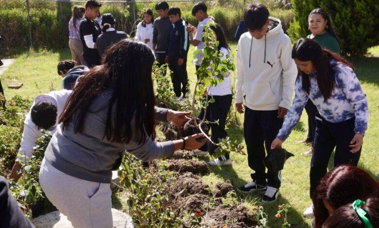 San Andrés Cholula, Lupita Cuautle, jornada de reforestación, Bachillerato Elena Garro