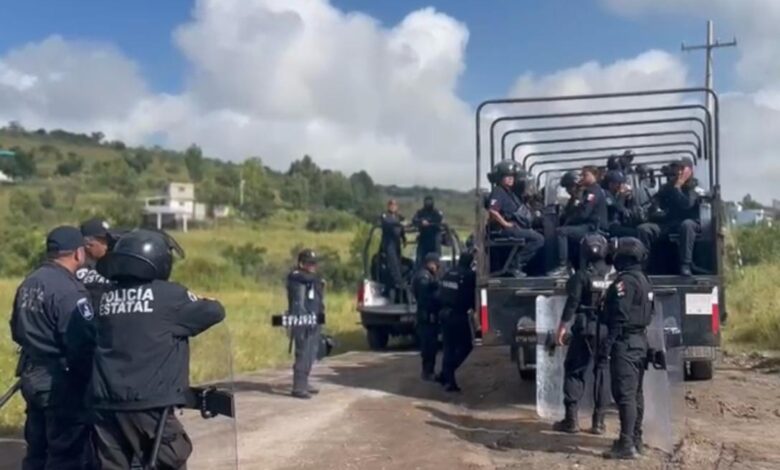 diligencia judicial, San Andrés Azumiatla, Antorcha Campesina, restitución de propiedad