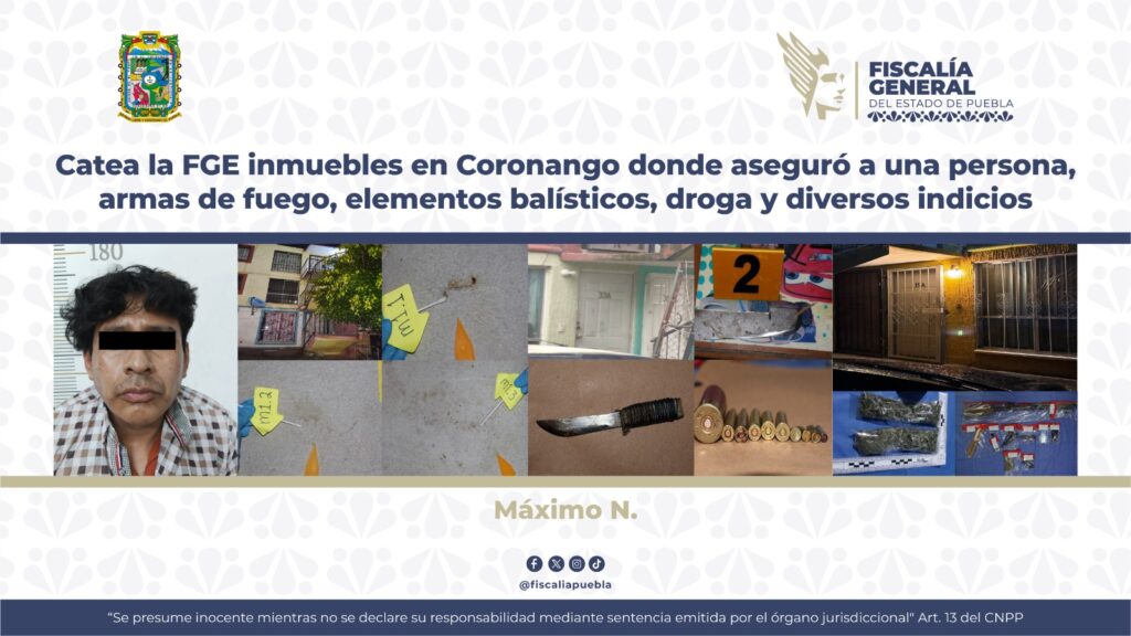 cateo, FGE, detenido, Misiones de San Francisco, droga, Coronango