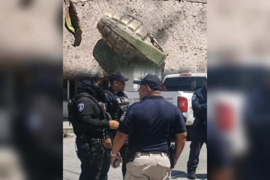 granada de fragmentación, artefacto explosivo, San Martín Texmelucan, Grupo Potasio, SSP, colonia Domingo Arenas