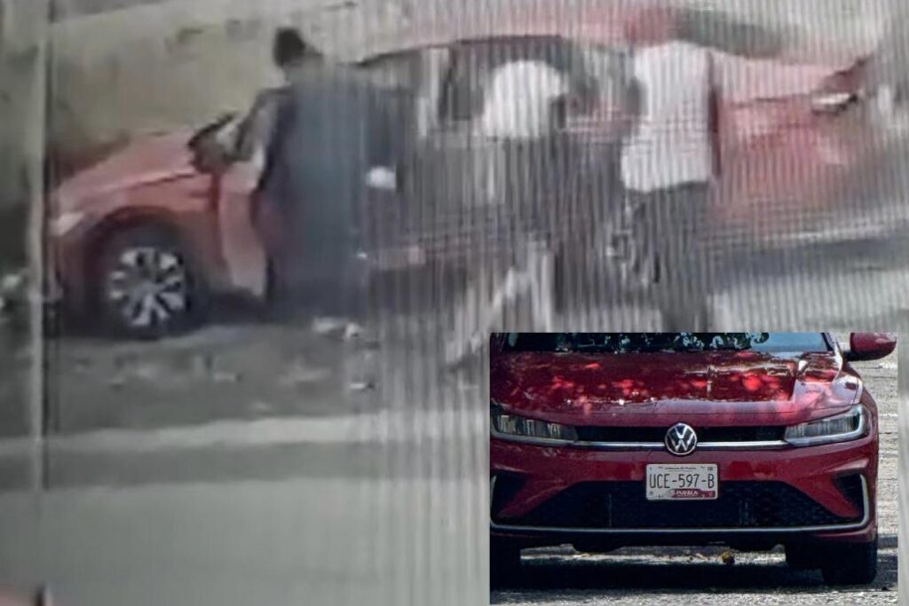 parque industrial Chachapa, robo de vehículo, Amozoc, VW Jetta, delincuentes, inseguridad