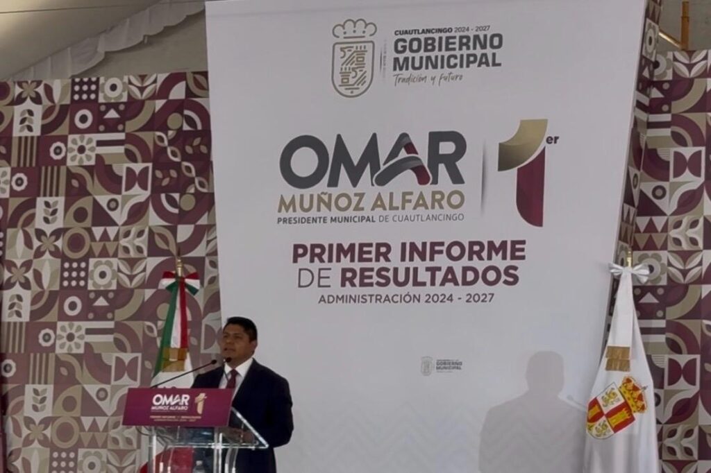 Omar Muñoz, Cuautlancingo, 1er Informe con Resultados