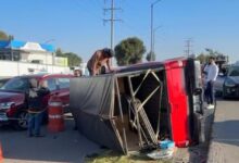accidente, Periférico, volcadura, Cuautlancingo, CEA