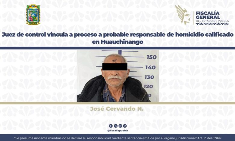 homicidio, Huauchinango, detenido, FGE, Juez de Control
