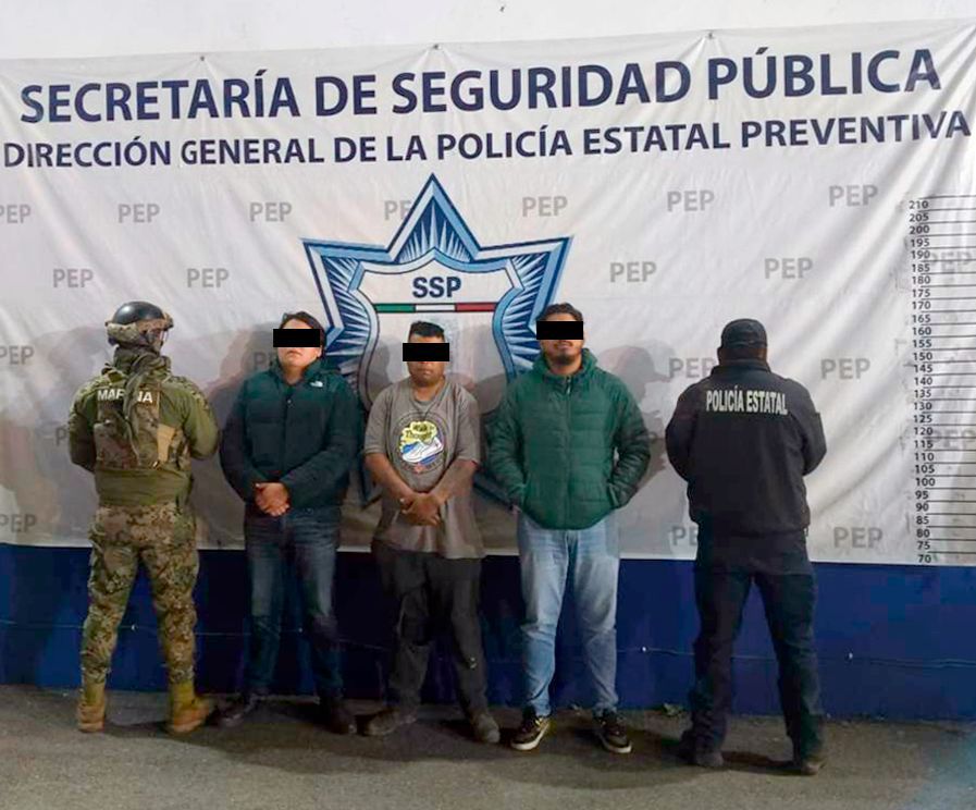 detenidos, huachicoleros, Santa Rita Tlahuapan, SSP, Semar