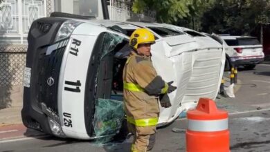 volcadura, accidente, transporte público, ruta 11, El Carmen