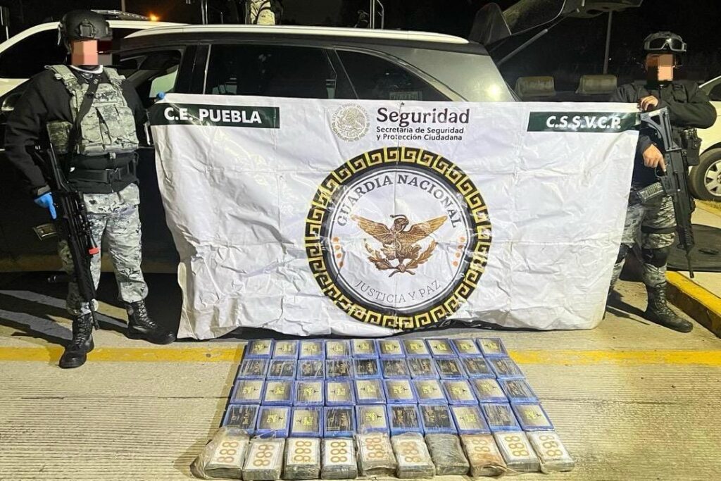 Guardia Nacional, Amozoc, droga, operativo