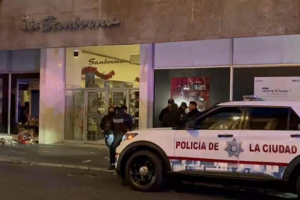 robo, cristalazo, Sanborns, Centro Histórico, SSC