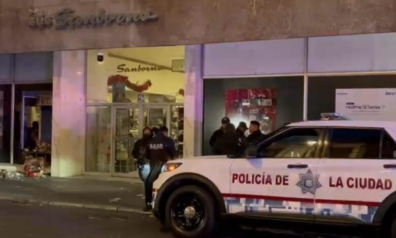 robo, cristalazo, Sanborns, Centro Histórico, SSC