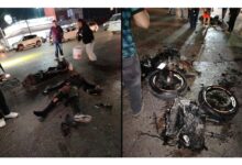 accidente, choque, motociclistas, Amozoc, carretera federal a Tehuacán