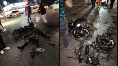 accidente, choque, motociclistas, Amozoc, carretera federal a Tehuacán