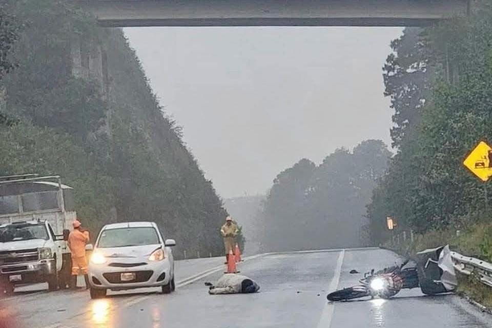 accidente, motociclista, Teziutlán-Virreyes, Tlatlauquitepec