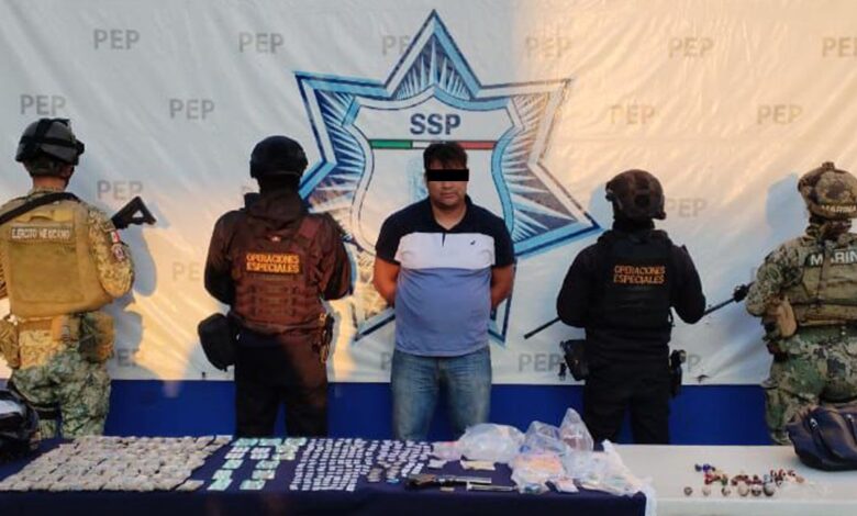 SSP, droga, detenido, Acajete, FGE, investigaciones