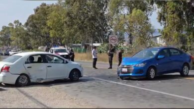 choque frontal, accidente, Puebla-Atlixco, lesionado, Santa Isabel Cholula