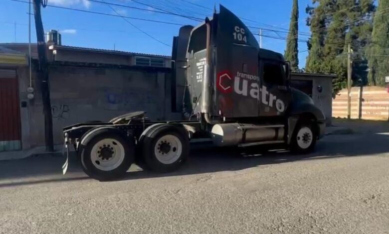cabina, tráiler, abandono, Independencia Caleras, FGE, SSC, robo