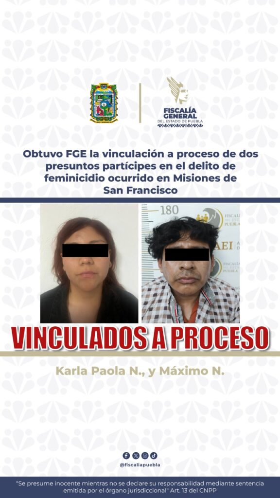 vinculación a proceso, feminicidio, Coronango, Misiones de San Francisco, FGE