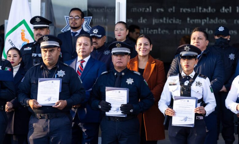 San Andrés Cholula, Lupita Cuautle, Policía Municipal, reconocimientos, estímulos económicos