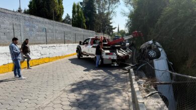 Cuautlancingo, Chautenco, choque, atropellamiento, zanja, detenido, lesionada
