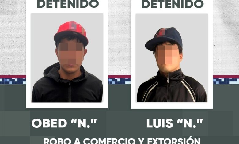detenidos, robo, Oxxo, extorsión, robo a comercio