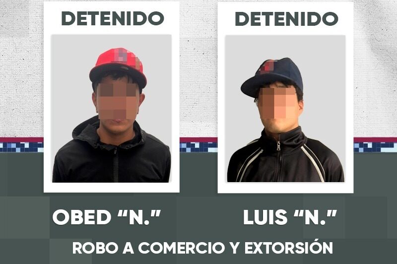 detenidos, robo, Oxxo, extorsión, robo a comercio