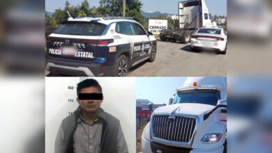 robo, tractocamión, persecución, Teziutlán, SSP, Guardia Nacional