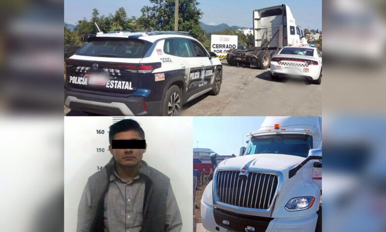 robo, tractocamión, persecución, Teziutlán, SSP, Guardia Nacional