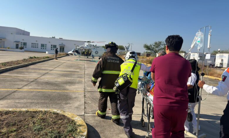 Gobierno de Puebla, traslado aéreo, Izúcar de Matamoros, accidente de motocicleta