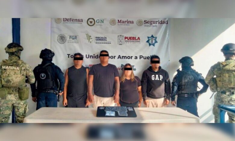 operativo, detenidos, SSP, Marina, Tehuacán, extorsionadores, comerciantes