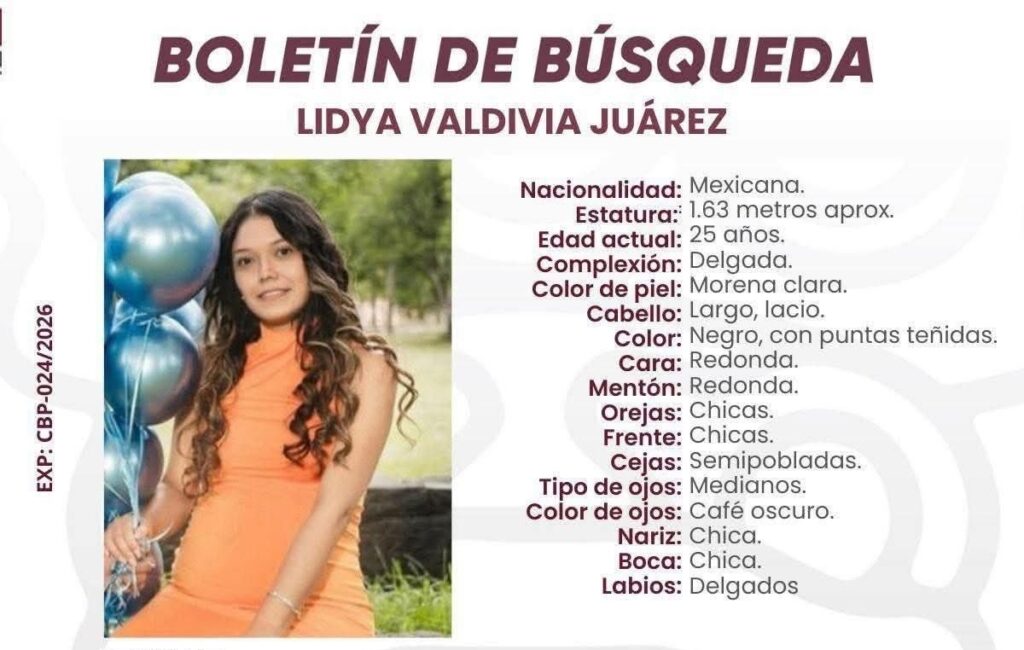 Lydia Valdivia, desaparición, Acajete, búsqueda, FGE, Estado de México