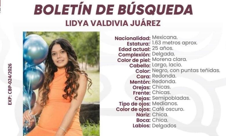 Lydia Valdivia, desaparición, Acajete, búsqueda, FGE, Estado de México