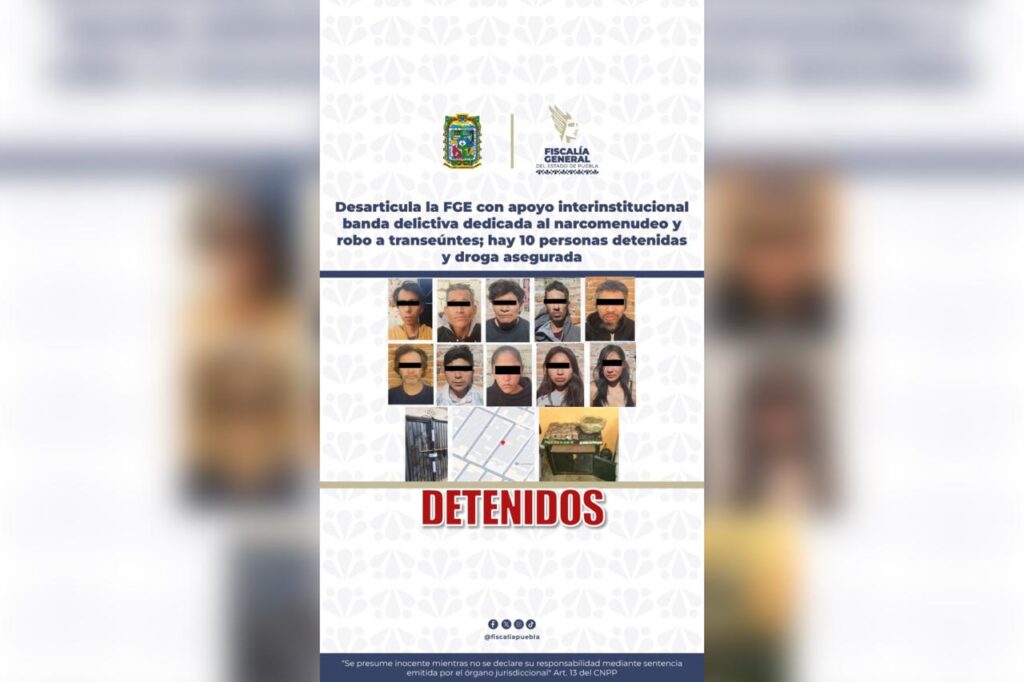 FGE, cateo, Guardia Nacional, SSP, detenidos, narcomenudistas, banda, Popular Castillotla