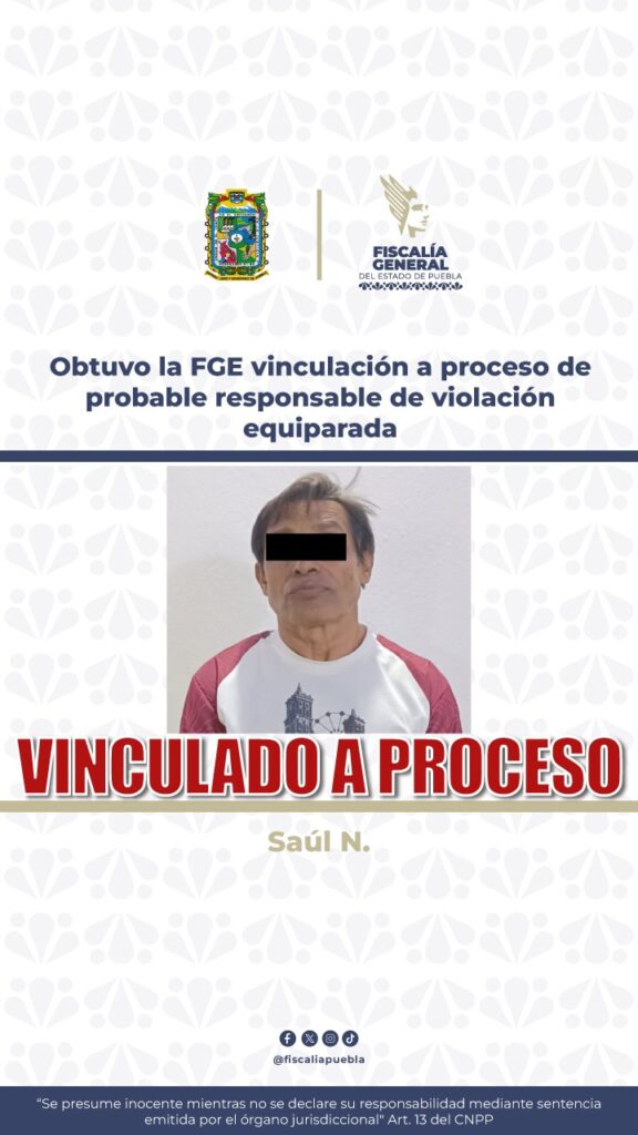 detenido, vinculación a proceso, FGE, violación equiparada, colonia Historiadores