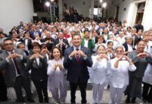 Gobierno de Puebla, trabajadores del sector Salud, Alejandro Armenta, Casa de la Enfermería