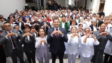 Gobierno de Puebla, trabajadores del sector Salud, Alejandro Armenta, Casa de la Enfermería