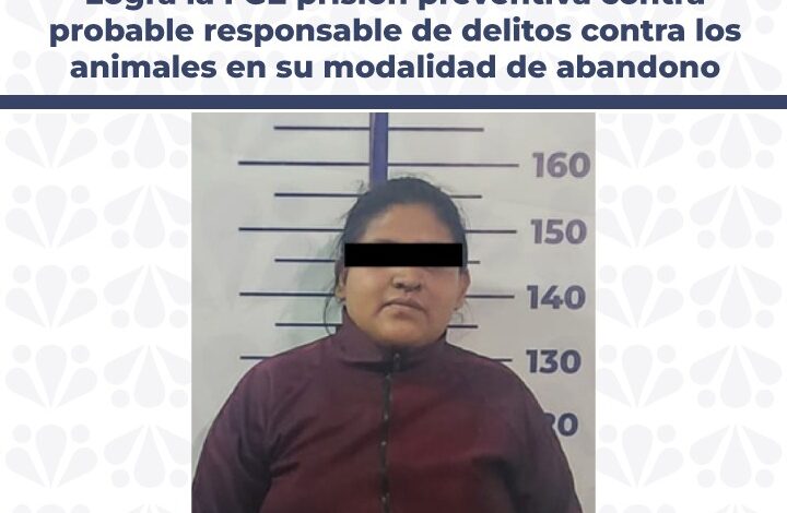 delitos contra los animales, detenida, FGE, prisión, Romero Vargas