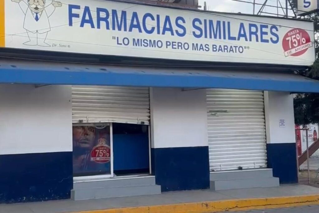 cortinazo, robo, Farmacias Similares, Nueva San Salvador