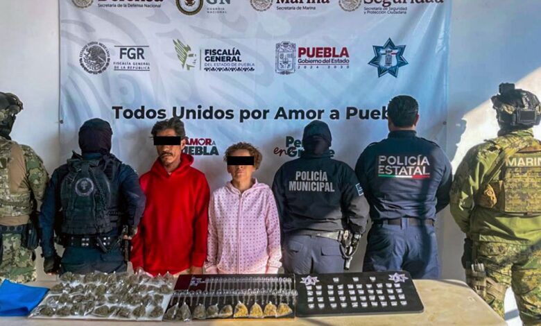 detenidos, narcomenudistas, Tehuacán, SSP, Marina, Policía Municipal