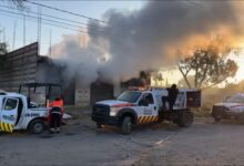 incendio, Xoxtla, Coronango, robo de material, PC, Bomberos