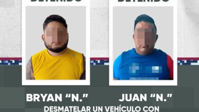 detenidos, desmantelamiento, SSC, vehículo robado, La Loma