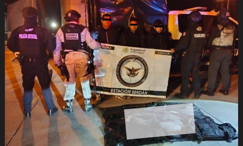 detenidos, Esperanza, operativo, SSP, Marina, robo de vehículos de carga, linchamiento