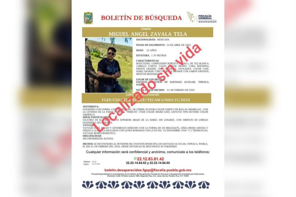 descuartizado, Valsequillo, Guadalupe Victoria, Santiago Acatlán, Tepeaca, Miguel Ángel Zavala Tela