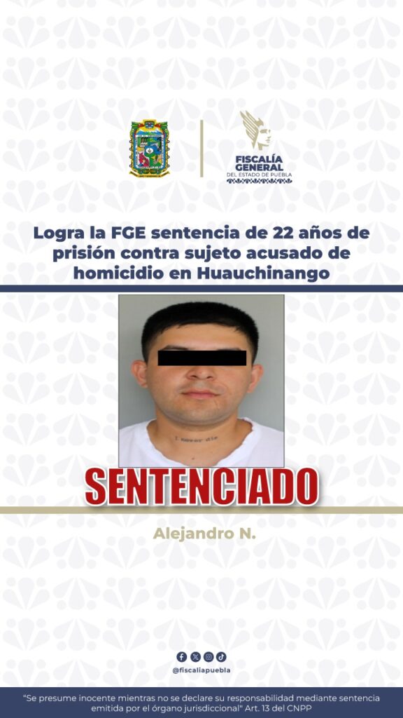FGE, sentencia, Huauchinango, homicidio, salón Rock Party