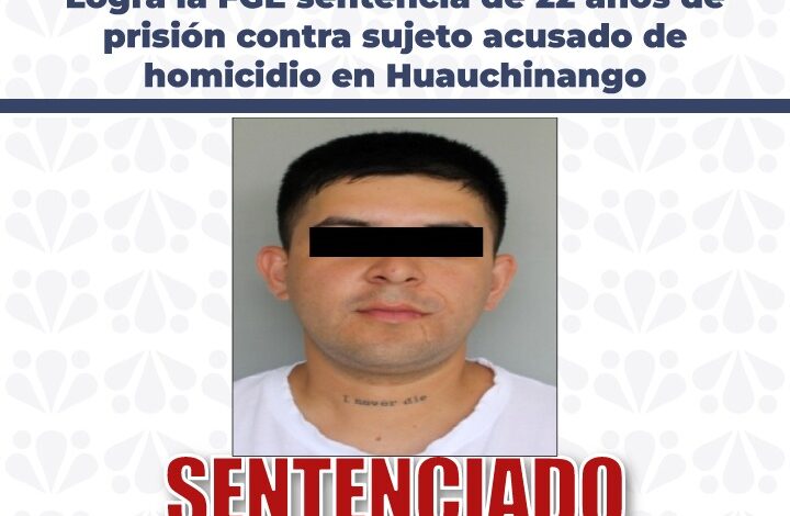 FGE, sentencia, Huauchinango, homicidio, salón Rock Party