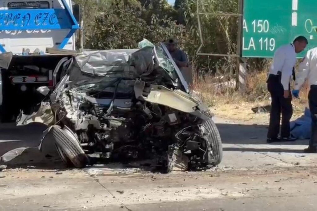 accidente, autopista México-Puebla, San Jerónimo Caleras, exceso de velocidad, prensado, SSP, Proximidad de Caminos